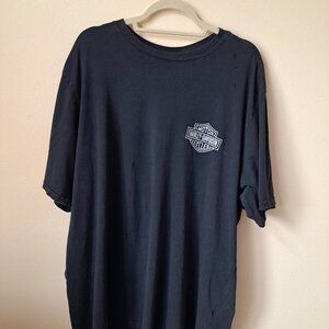 Harley Davidson Mens Wounded Warrior Black Tshirt Size 2XL